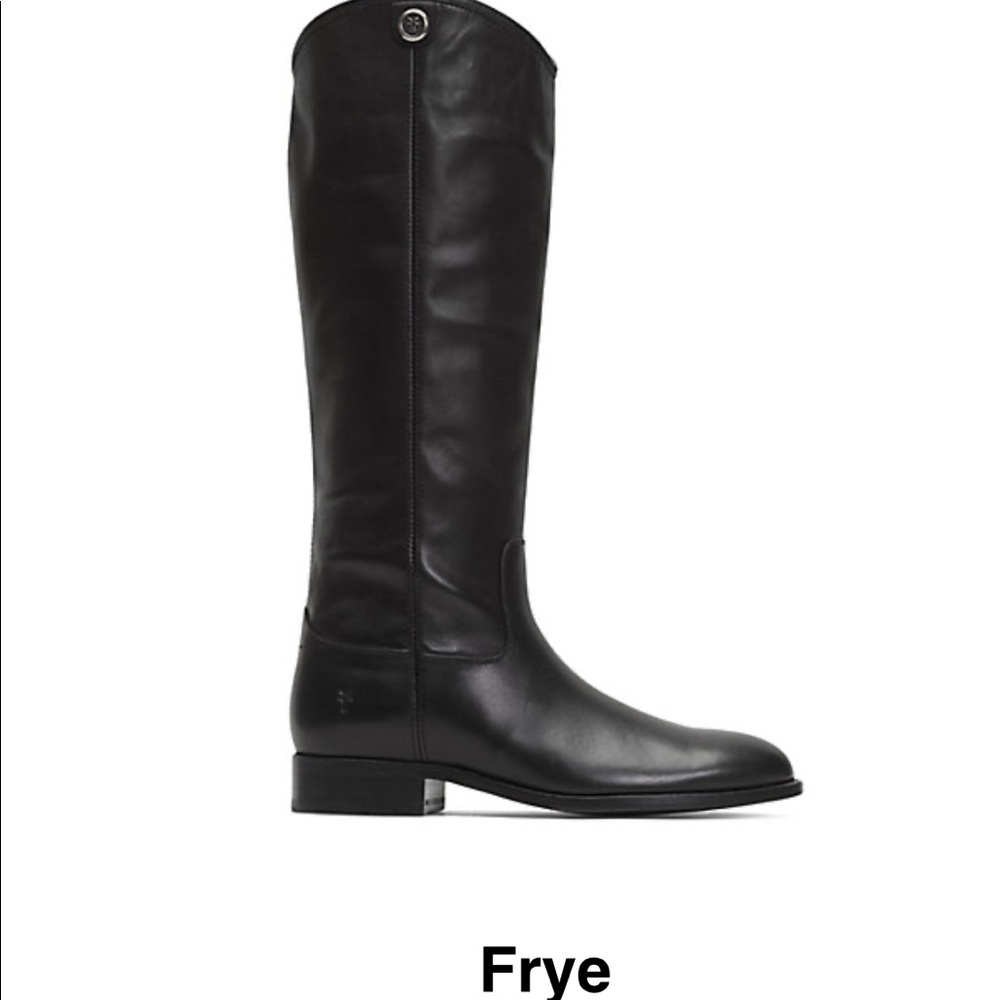 Frye black Melissa Leather Riding Boot-wide calf